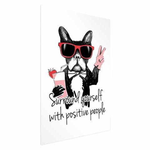 ⁨Plakat - Surround yourself with positive people (rozmiar 60x90, wykończenie Bez ramy z marginesem)⁩ w sklepie Wasserman.eu