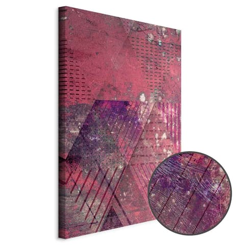 ⁨Obraz - Karmazynowa abstrakcja (1-częściowy) pionowy (rozmiar 60x90, wykończenie Premium Print)⁩ w sklepie Wasserman.eu