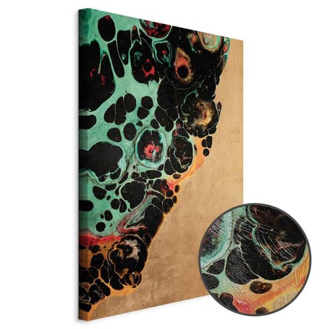 ⁨Obraz - Kompozycja mikro kształtów (1-częściowy) - abstrakcyjne formy barw (rozmiar 60x90, wykończenie Premium Print)⁩ w sklepie Wasserman.eu