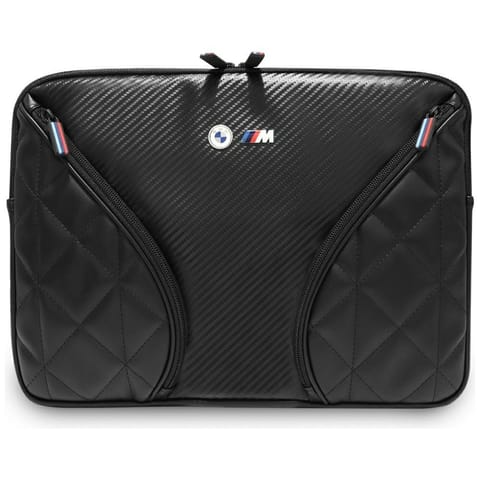 ⁨Torba BMW Carbon Pockets&Metal Logo      Sleeve 14" czarny⁩ w sklepie Wasserman.eu