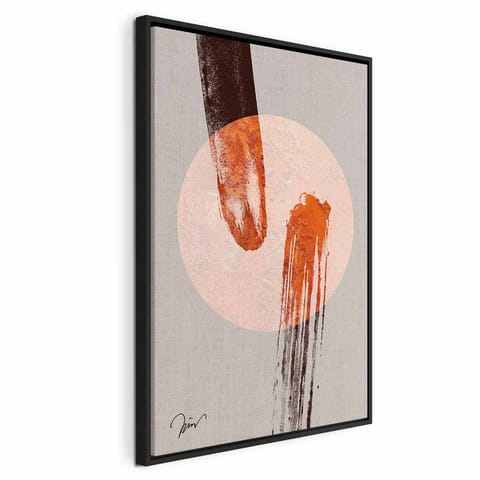 ⁨Obraz - Dwie komety (1-częściowy) pionowy (rozmiar 80x120, wykończenie W ramie drewnianej czarnej)⁩ w sklepie Wasserman.eu