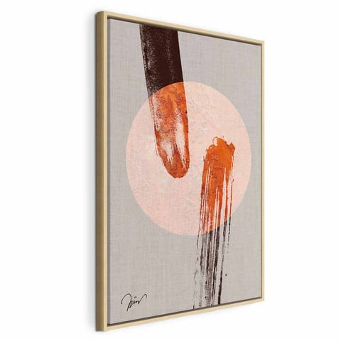 ⁨Obraz - Dwie komety (1-częściowy) pionowy (rozmiar 80x120, wykończenie W ramie drewnianej naturalnej)⁩ w sklepie Wasserman.eu