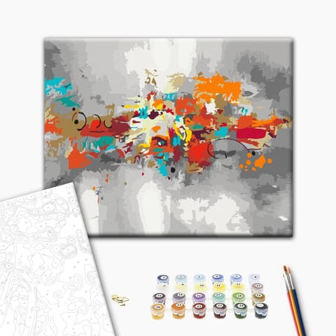 ⁨Obraz do samodzielnego malowania - Artystyczny nieład (rozmiar 50x40, wykończenie )⁩ w sklepie Wasserman.eu