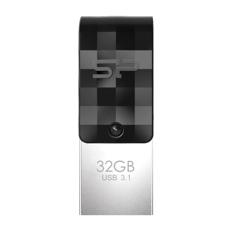 ⁨Pendrive Silicon Power Mobile C31 32GB USB 3.2 Typ-A, Typ-C Czarny⁩ w sklepie Wasserman.eu