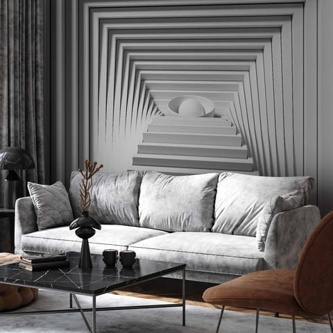 ⁨Wall mural - Depth of quadrangles (size 250x175)⁩ at Wasserman.eu