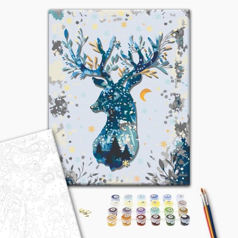 Self-painting - Night stag (size 40x60) at Wasserman.eu