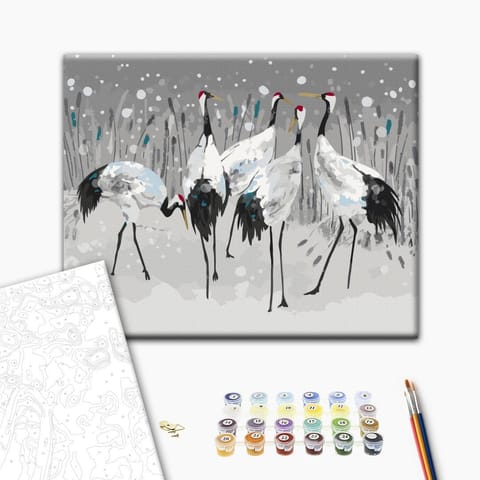 Self-painting - Stork family (size 60x40) at Wasserman.eu