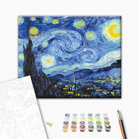 Self-painting - Van Gogh's Starry Night (size 60x40) at Wasserman.eu
