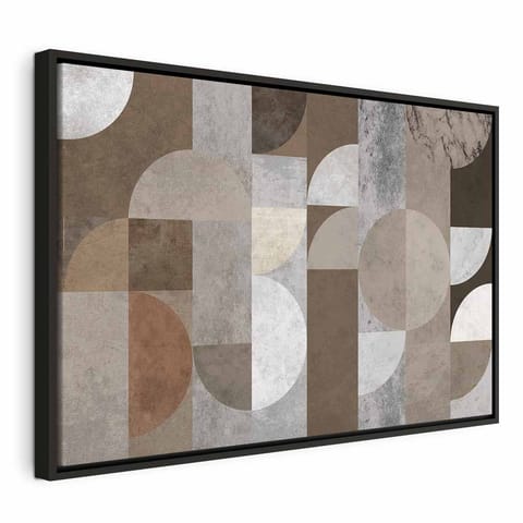 ⁨Obraz - Taniec figur (1-częściowy) szeroki (rozmiar 120x80, wykończenie W ramie drewnianej czarnej)⁩ w sklepie Wasserman.eu