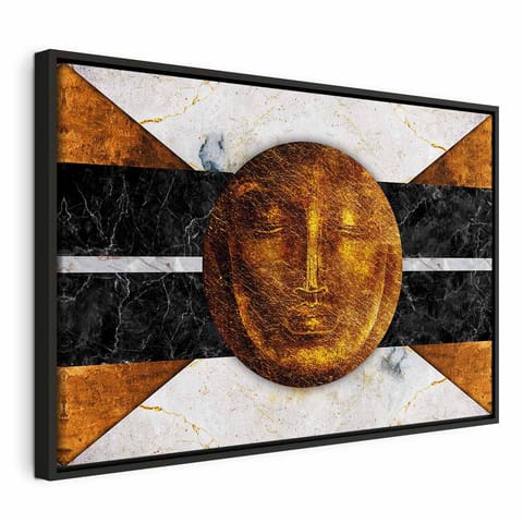 ⁨Obraz - Spojrzenie w przeszłość (1-częściowy) szeroki (rozmiar 90x60, wykończenie W ramie drewnianej czarnej)⁩ w sklepie Wasserman.eu