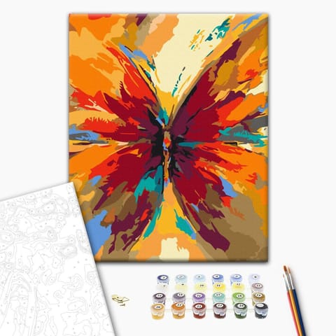 Self-painting - Multi-colored butterfly (size 40x60) at Wasserman.eu