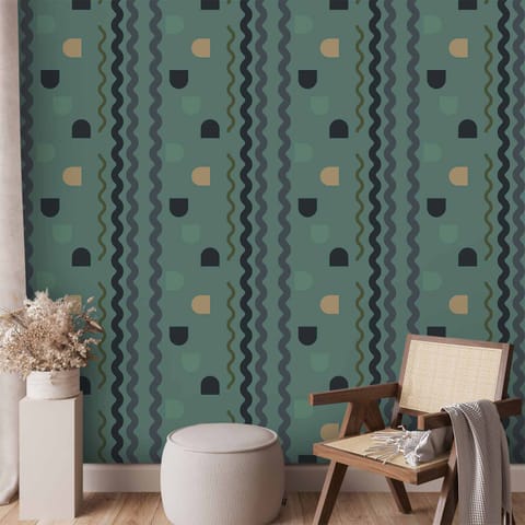 ⁨Tapeta - Miętowa fala (rozmiar 50x1000, wykończenie Standard)⁩ w sklepie Wasserman.eu