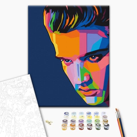 Self-painting - Colorful Elvis (size 40x60) at Wasserman.eu