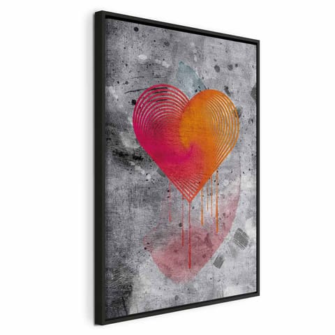 ⁨Obraz - Szczere wyznanie (1-częściowy) pionowy (rozmiar 40x60, wykończenie W ramie drewnianej czarnej)⁩ w sklepie Wasserman.eu