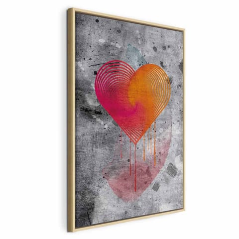 ⁨Obraz - Szczere wyznanie (1-częściowy) pionowy (rozmiar 80x120, wykończenie W ramie drewnianej naturalnej)⁩ w sklepie Wasserman.eu