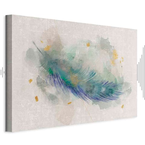 ⁨Obraz - Błękitna przygoda (1-częściowy) szeroki (rozmiar 90x60, wykończenie Akustyczny)⁩ w sklepie Wasserman.eu