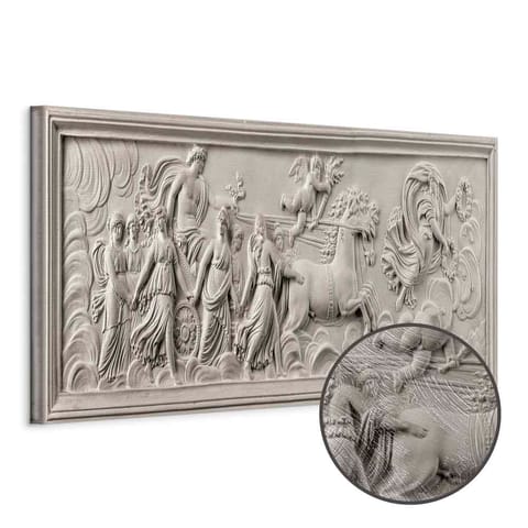 ⁨Obraz - Relief: Apollo i Muzy (rozmiar 150x50, wykończenie Premium Print)⁩ w sklepie Wasserman.eu
