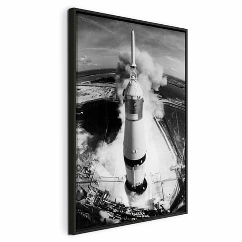 ⁨Obraz - Kosmiczna prędkość (1-częściowy) pionowy (rozmiar 80x120, wykończenie W ramie drewnianej czarnej)⁩ w sklepie Wasserman.eu