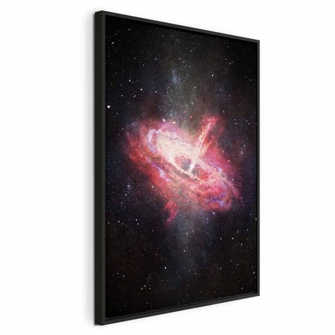 ⁨Obraz - Samotna galaktyka (1-częściowy) pionowy (rozmiar 40x60, wykończenie W ramie drewnianej czarnej)⁩ w sklepie Wasserman.eu