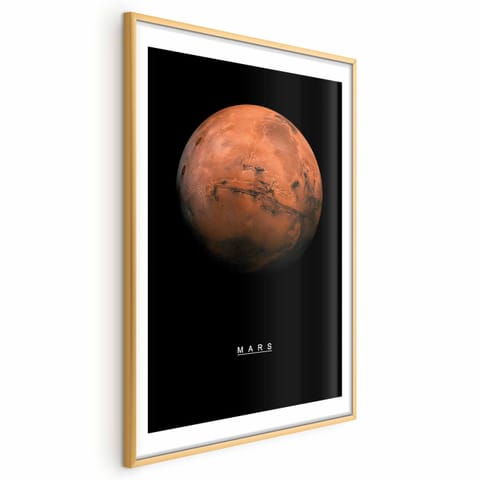 ⁨Plakat - Mars (rozmiar 60x90, wykończenie Rama złota z marginesem)⁩ w sklepie Wasserman.eu