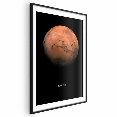 ⁨Plakat - Mars (rozmiar 60x90, wykończenie Rama czarna z marginesem)⁩ w sklepie Wasserman.eu