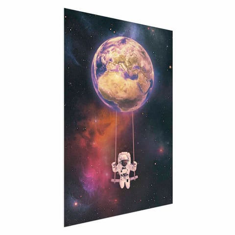 ⁨Plakat - Kosmiczna huśtawka (rozmiar 21x30, wykończenie Bez ramy)⁩ w sklepie Wasserman.eu