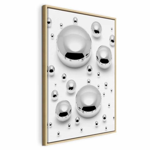 ⁨Obraz - Zaklęte w mrozie (1-częściowy) pionowy (rozmiar 60x90, wykończenie W ramie drewnianej naturalnej)⁩ w sklepie Wasserman.eu