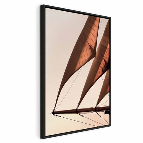 ⁨Obraz - Morski wiatr (1-częściowy) pionowy (rozmiar 40x60, wykończenie W ramie drewnianej czarnej)⁩ w sklepie Wasserman.eu