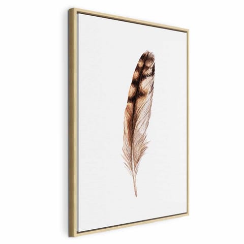 ⁨Obraz - Magiczne pióro (1-częściowy) pionowy (rozmiar 40x60, wykończenie W ramie drewnianej naturalnej)⁩ w sklepie Wasserman.eu