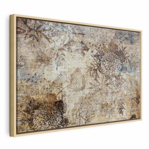 ⁨Obraz - Ukryte piękno (1-częściowy) szeroki (rozmiar 90x60, wykończenie W ramie drewnianej naturalnej)⁩ w sklepie Wasserman.eu