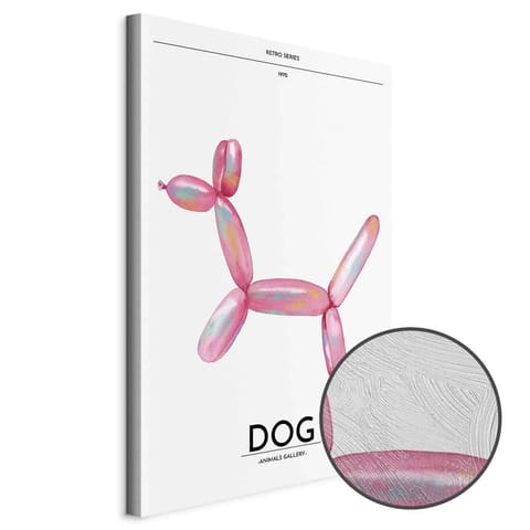 ⁨Obraz - Holo-Dog - Kolorowy pies w stylu retro (rozmiar 40x60, wykończenie Premium Print)⁩ w sklepie Wasserman.eu