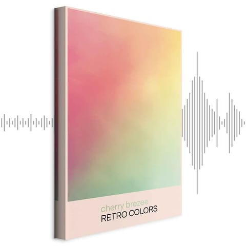 ⁨Obraz - Cherry Brezee - Pastelowy gradient w delikatnych retro kolorach (rozmiar 20x30, wykończenie Akustyczny)⁩ w sklepie Wasserman.eu