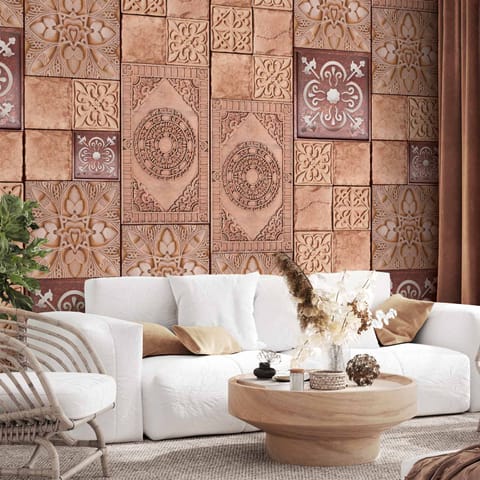 ⁨Wall mural - Stone patterns (size 50x1000)⁩ at Wasserman.eu