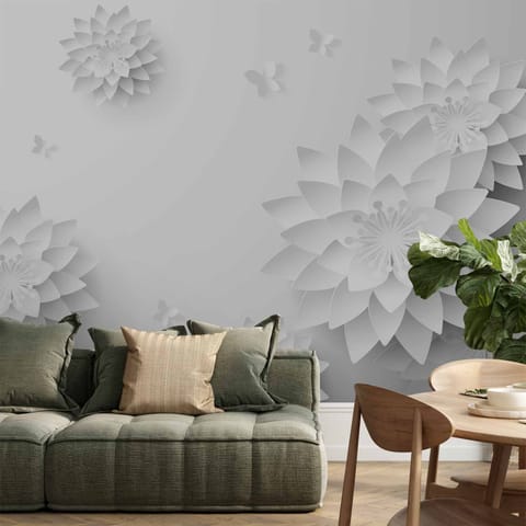⁨Self-adhesive mural - Oriental flowers (size 196x140)⁩ at Wasserman.eu