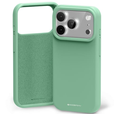 ⁨Etui Mercury Silicone do iPhone 17 Pro   zielony⁩ w sklepie Wasserman.eu