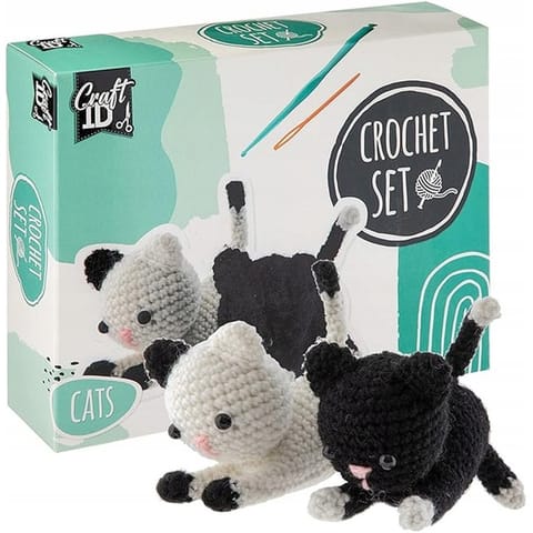 ⁨Zestaw do szydełkowania KOTY 13x6,5x10,5cm CR1701/GE GRAFIX⁩ w sklepie Wasserman.eu