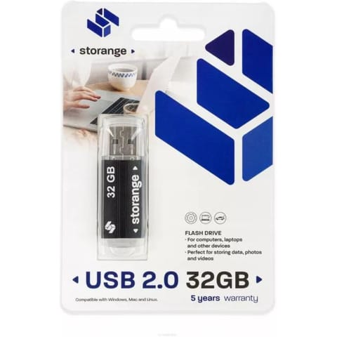 ⁨Pamięć USB-A 32GB USB 2.0 PB32GBBLK STORANGE⁩ w sklepie Wasserman.eu