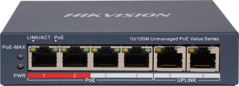 ⁨Switch Hikvision DS-3E0106P-E/M(B)⁩ w sklepie Wasserman.eu