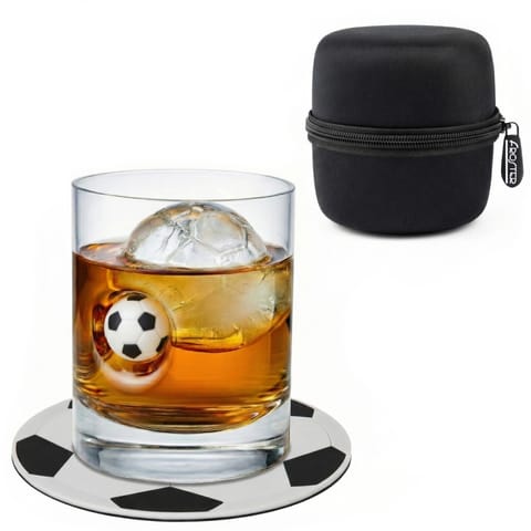 Szklanka do whisky z piłką i podkładka piłka w sklepie Wasserman.eu