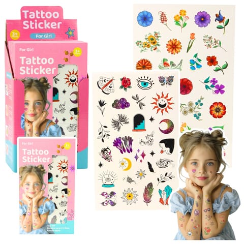 ⁨Zestaw Tatuaże Zmywalne Dla Dzieci Wzory Kwiaty 60 Wzorów⁩ w sklepie Wasserman.eu