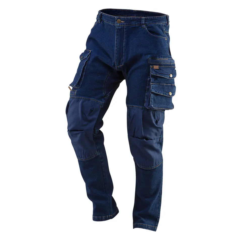 ⁨DENIM work pants, reinforcements on the knees, size XXXL⁩ at Wasserman.eu