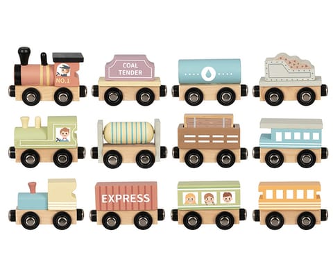 Tooky Toy TH647N Zestaw małej kolei drewnianej at Wasserman.eu