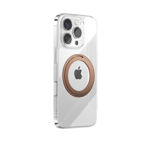 ⁨Etui pokrowiec z ringiem-podstawką 360 do iPhone 16 Pro MagSafe - złote⁩ w sklepie Wasserman.eu