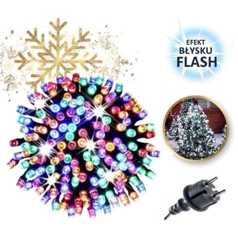 ⁨Światełka lampki LED 100 MULTIKOLOR, FLASH BIAŁY WSC-7750⁩ w sklepie Wasserman.eu