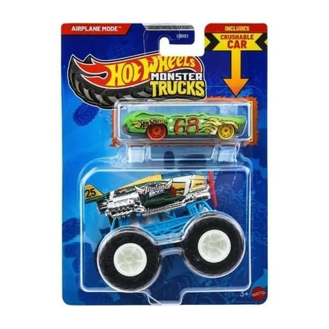 ⁨Hot Wheels Monster Trucks Pojazd 1:64 + Autko⁩ w sklepie Wasserman.eu