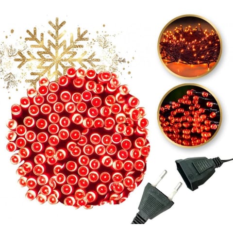 ⁨Światełka lampki wewnętrzne/zewnętrzne 500 LED CZERWONE LAMP04CZE⁩ w sklepie Wasserman.eu