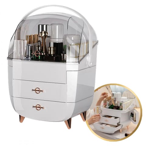 ⁨Organizer szkatułka na kosmetyki, biżuterię XL wielopoziomowy 27x21x39 cm CB76B⁩ w sklepie Wasserman.eu