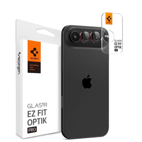 ⁨Spigen Optik Pro L-Series Glas.TR EZ Fit 2-Pack - Szkło ochronne na obiektyw do iPhone Air (2 szt.) (Black / Red )⁩ w sklepie Wasserman.eu