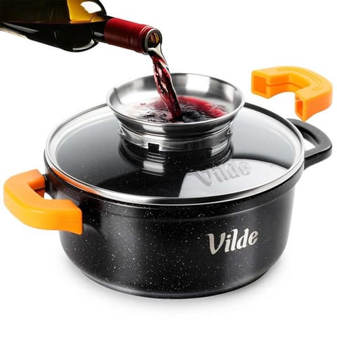 ⁨GARNEK GRANITOWY 1,2L 16cm Z POKRYWĄ Z AROMATYZEREM TERRUNA 199103⁩ w sklepie Wasserman.eu