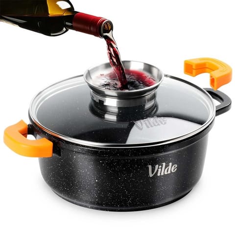 ⁨GARNEK GRANITOWY 2,1L 20cm Z POKRYWĄ Z AROMATYZEREM TERRUNA 199104⁩ w sklepie Wasserman.eu